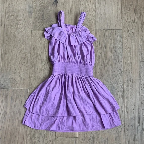 Ramy Brook Leon Ruffled A-Line Lilac Ruffle Sundress Size 7-8Y - Picture 5 of 5